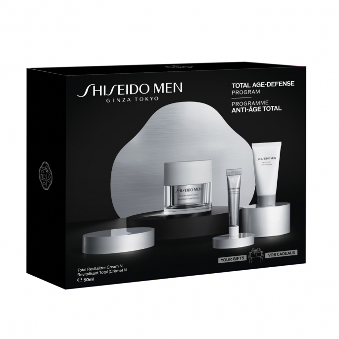 Shiseido Men - Total Revitalizer Cream 50ml + Face Cleanser 30ml + Total Revitalizer Eye 5ml