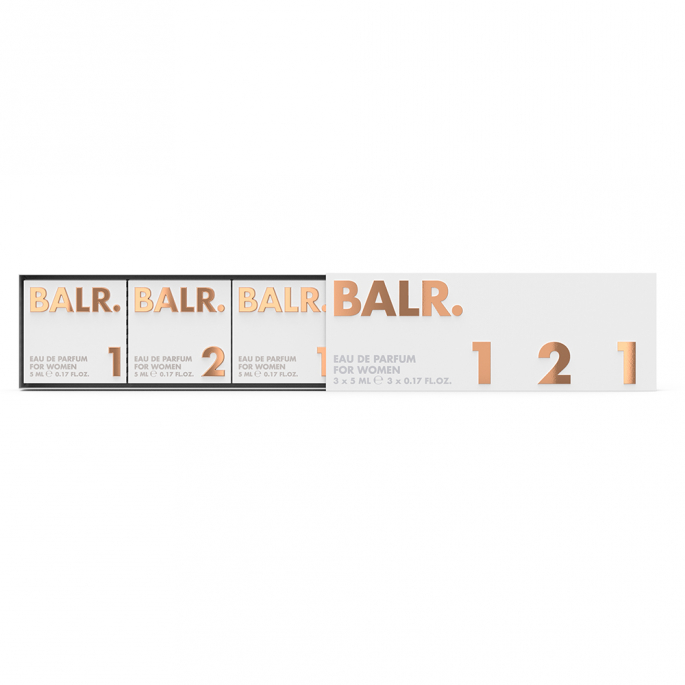 BALR. Women Miniature Set - BALR. 1 Eau de Parfum 5 ml + BALR. 2 Eau de Parfum 5 ml + BALR. 1 Eau de Parfum 5 ml 