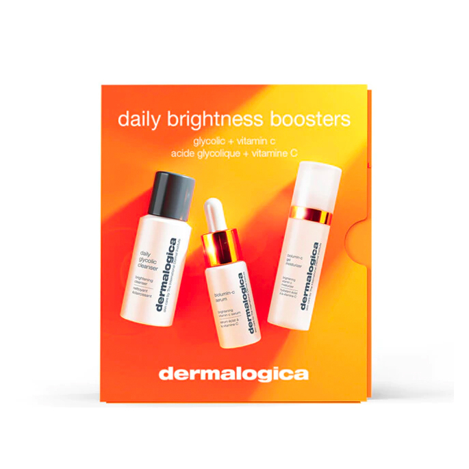 Dermalogica Daily Brightness Boosters - Biolumin-C Serum 10ml + Biolumin-C Moisturizer 15ml + Daily Glycolic Cleanser 30ml
