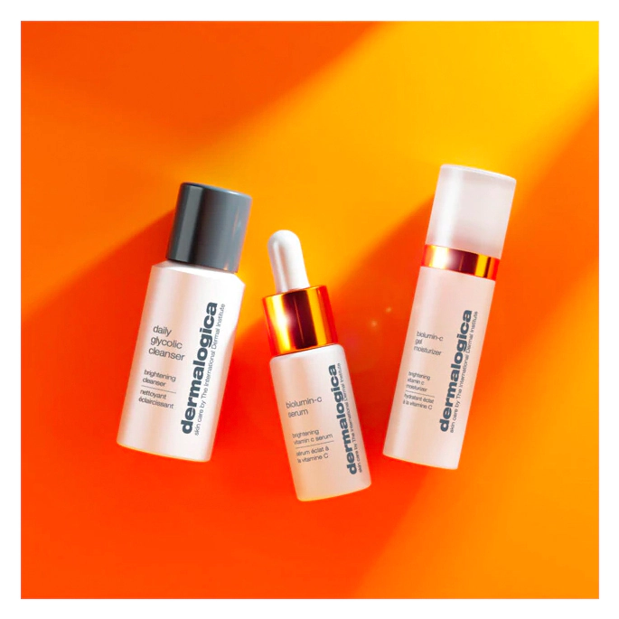 Dermalogica Daily Brightness Boosters - Biolumin-C Serum 10ml + Biolumin-C Moisturizer 15ml + Daily Glycolic Cleanser 30ml
