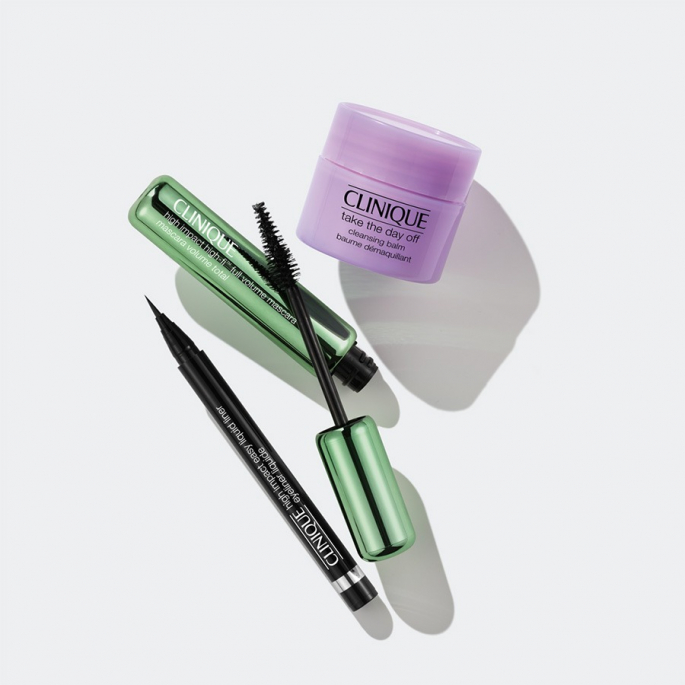 Clinique High Impact - High-Fi Mascara Intense Black 10ml + Easy Liquid Liner Black 0.34g + Take The Day Off Cleansing Balm 15ml