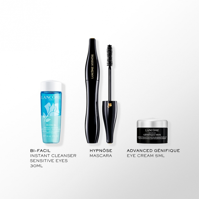 Lancôme Hypnôse - Volume Mascara 01 Noir Hypnotic 6.2ml + Bi-Facil Make-Up Remover 30ml + Génifique Eye Cream 5ml