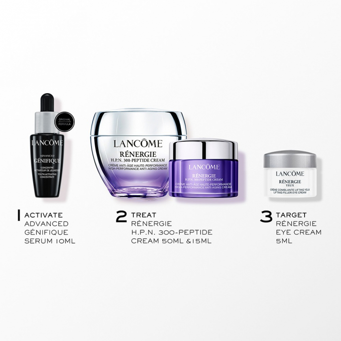 Lancôme Rénergie H.P.N. 300-Peptide - Cream 50ml + Rénergie H.P.N. 300-Peptide Cream 15ml + Rénergie Eye Cream 5ml + Advanced Génifique Serum 10ml