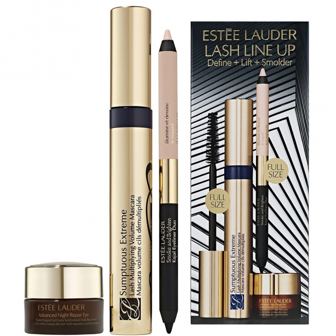 Estée Lauder Sumptuous Extreme - Lash Multiplying Volume Mascara 01 Extreme Black 8ml + Advanced Night Repair Eye 5ml + Smoke and Brighten Eyeliner 0.56g