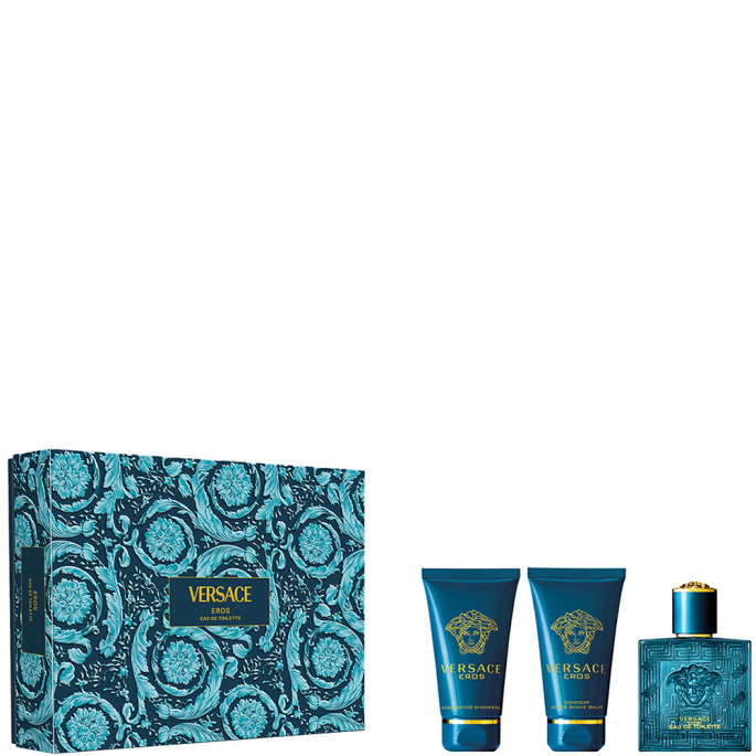 Versace Eros - Eau de Toilette 50ml + Bath & Shower Gel 50ml + After Shave Balm 50ml OP=OP