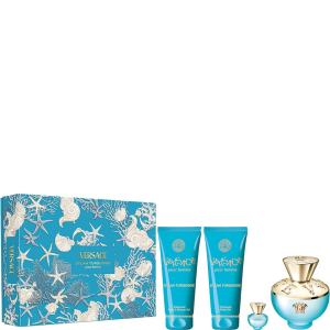 Versace Dylan Turquoise - Eau de Toilette 100ml + Miniatuur 5ml + Body Lotion 100ml + Shower Gel 100ml