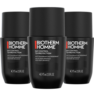Biotherm Homme Day Control 72H - 3x Roll-On Protection Antiperspirant Deodorant 75ml (3-Pack Deal)