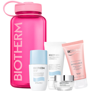 Biotherm Pink Drop - Déo Pure Antiperspirant Roll-On 75ml + Aquasource Hydra Barrier Cream 15ml + Lait Corporel L'Original Body Milk 50ml + Biosource Softening Foaming Cleanser 50ml