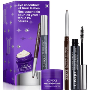 Clinique Eye Essentials - Lash Power Mascara Long Wearing Formula 01 Black Onyx 6ml + Smart Clinical Repair Wrinkle Correcting Eye Cream 5ml + Quickliner for Eyes Intense 03 0.14g