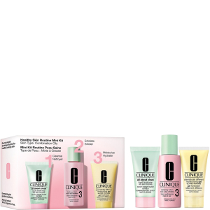 Clinique Healthy Skin Routine Mini Kit Skin Type 3 - All About Clean Liquid Facial Soap Oily Skin 30ml + Clarifying Lotion 3 60ml + Dramatically Different Moisturizing Gel Oil-Free 30ml