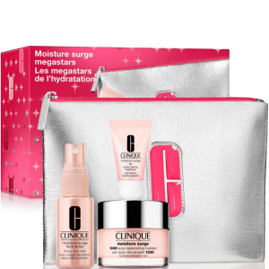Clinique Moisture Surge Megastars - 100H Auto-Replenishing Hydrator 50ml + Face Spray 30ml + Lip Hydro-Plump Treatment 7ml