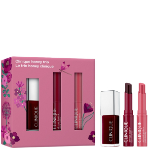 Clinique Honey Trio - Lip & Cheek Oil Black Honey 7ml + Almost Lipstick Black Honey 1.2g + Pink Honey 1.2g