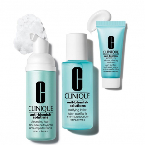 Clinique Anti Blemish Basics - Cleansing Foam 50ml + Clarifying Lotion 60ml + All Over Clearing Treatment 15ml