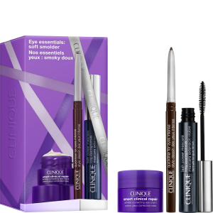 Clinique Eye Essentials Soft Smolder - Lash Power Mascara Long Wearing Formula 01 Black Onyx 6ml + Smart Clinical Repair Wrinkle Correcting Eye Cream 5ml + Quickliner for Eyes Intense 03 0.14g (OP=OP)