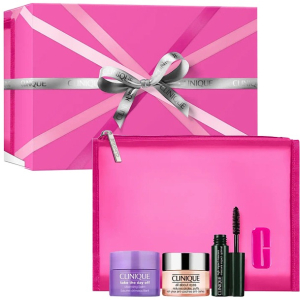 Clinique Eye Favorites Set - All About Eyes 15ml + Take The Day Off Cleansing Balm 15ml + High Impact Mascara Black 3.5ml