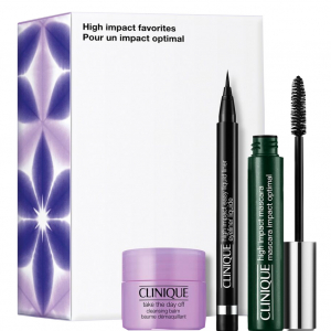 Clinique High Impact Favorites - Mascara 01 Black 7ml + Take The Day Off Cleansing Balm 15ml + Easy Liquid Liner 0.34g