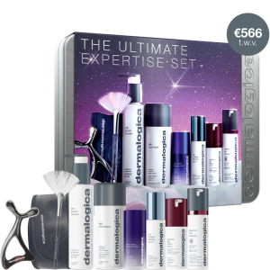 Dermalogica The Ultimate Expertise - Dynamic Skin Recovery SPF50 50ml + Retinol Serum 30ml + Daily Microfoliant 74g + Daily Glycolic Cleanser 150ml + Phyto Nature Eye Cream 15ml + Pro-Collagen Banking Serum 30ml + Gua Sha Tool + Waaierkwast + Haarband