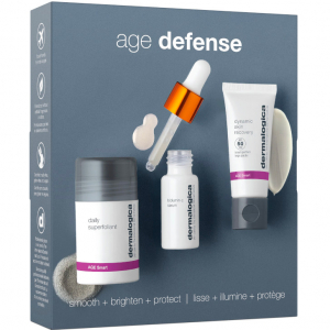 Dermalogica Age Defense Kit - Daily Superfoliant 14g + Dynamic Skin Recovery SPF50 12ml + Biolumin-C Serum 10ml 
