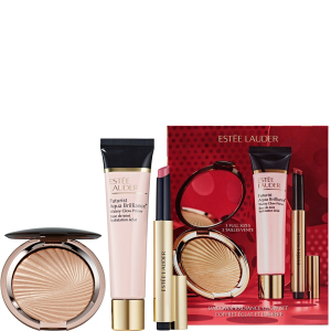 Estée Lauder Futurist Aqua Brilliance - Watery Glow Primer 40ml + Bronze Goddess Highlighter Heatwave 8.7g + Pure Color Melt-On Glosstick 390 Melted Melon 1.8g