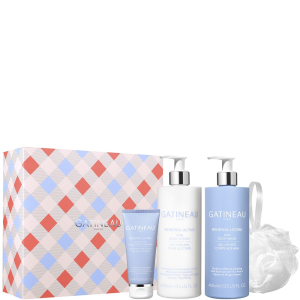 Gatineau Renewal Ultime - Resurfacing Body Wash 400ml + AHA Body Lotion 400ml + Multi-Acid Resurfacing Cleanser 50ml + Shower Puff