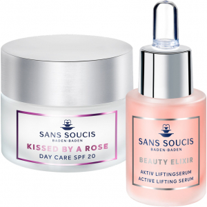 Sans Soucis Kissed By A Rose Anti Age & Vitality Day Care SPF20 50ml + Beauty Elixir Active Lifting Serum 15ml (Duo Deal)