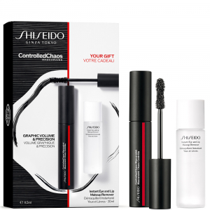 Shiseido Controlled Chaos Mascara Ink - 01 Black Pulse Mascara Ink 11.5ml + Instant Eye & Lip Makeup Remover 30ml