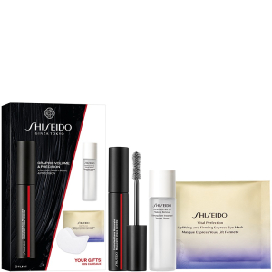 Shiseido Controlled Chaos Mascara Ink - 01 Black Pulse Mascara Ink 11.5ml + Instant Eye & Lip Makeup Remover 30ml + Vital Perfection Uplifting and Firming Express Eye Mask