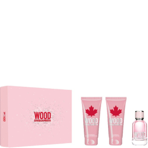 DSquared2 Wood Pour Femme - Eau de Toilette 50ml + Body Lotion 100ml + Shower Gel 100ml